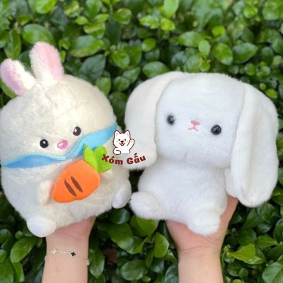 gấu bông thỏ trắng ôm cà rốt