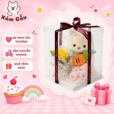 set quà thỏ trắng