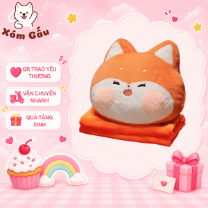 gấu ôm kèm mền