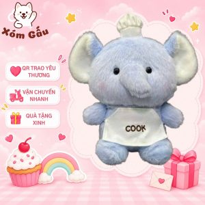 gấu bông voi xanh