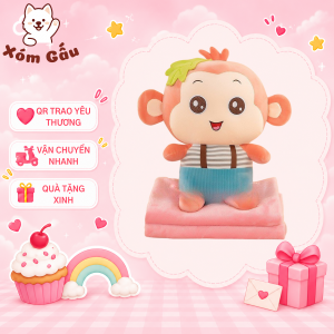 gấu ôm kèm mền