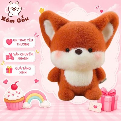 Gấu Bông Cáo Cam Tinh Nghịch