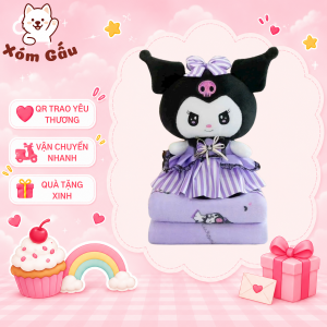 gấu ôm kèm mền