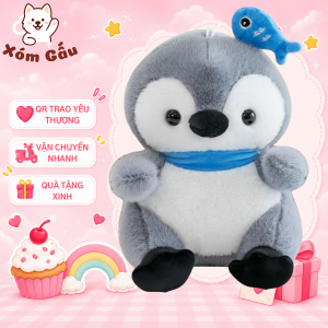 Gấu Bông Chim Cánh Cụt Đội Cá