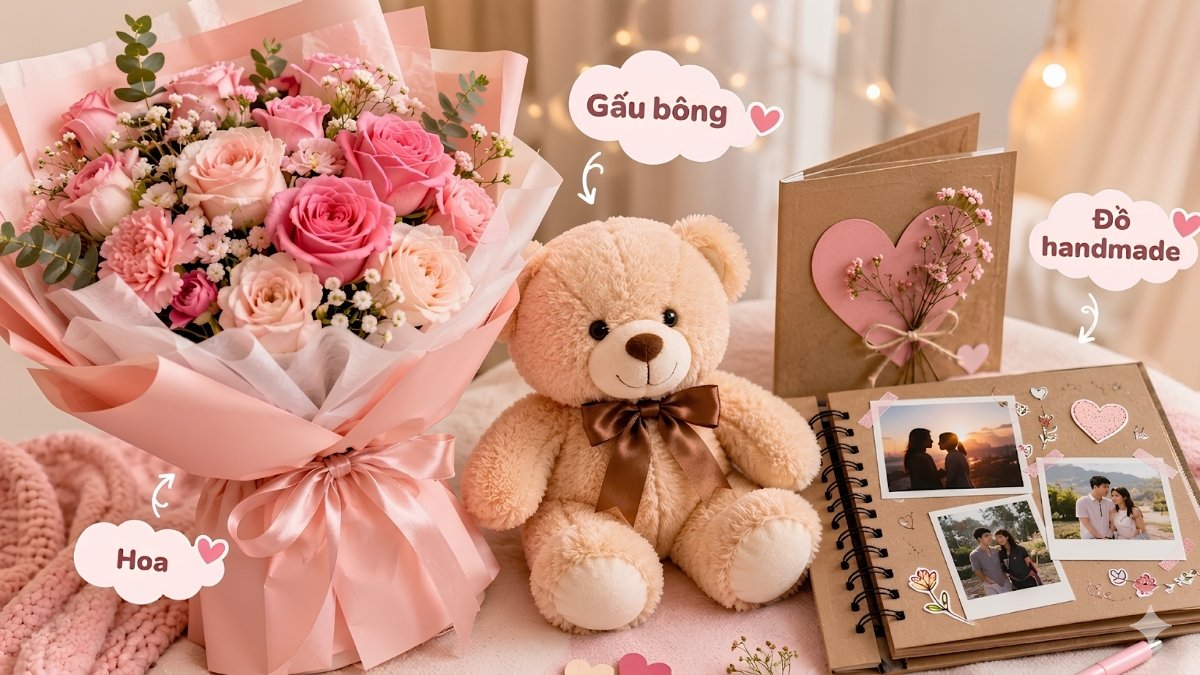 gấu bông là món quà được yêu thích