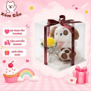 set quà chó gấu bông