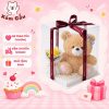 set quà gấu bông lông xù